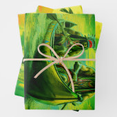 Twee Indianen roeien op het meer Inpakpapier Vel (In situ)