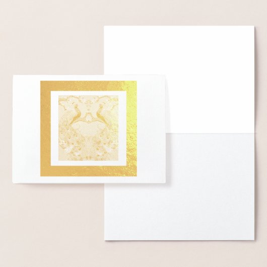 Twee Indische Blauwe Pauwkaarten met folie Folie Kaarten (Display)