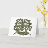 Twee ineengestrengelde Bomen Kaart (Gele Bloem)