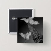 Twee infrarood palmbomen. vierkante button 5,1 cm (Voorkant /achterkant)