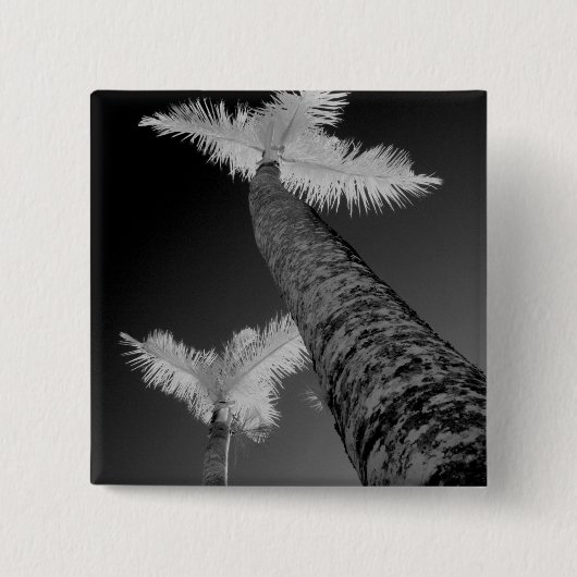 Twee infrarood palmbomen. vierkante button 5,1 cm (Voorkant)