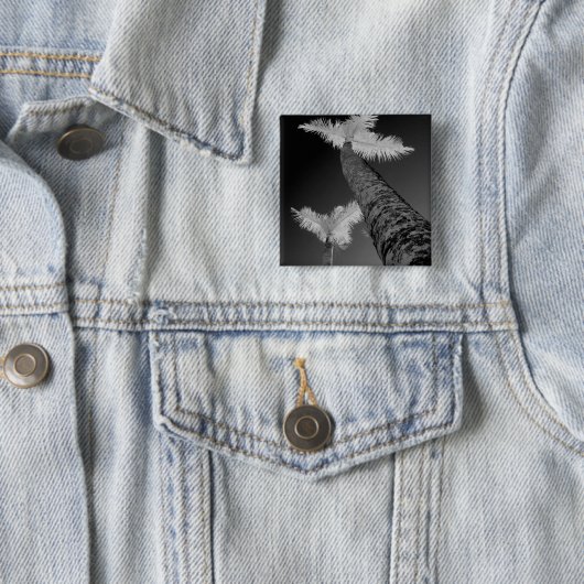 Twee infraroodpalmbomen. vierkante button 5,1 cm (In situ)