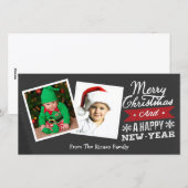 Twee ingelijste Merry Christmas krijtbord Feestdagenkaart (Voorkant / Achterkant)
