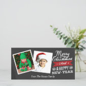 Twee ingelijste Merry Christmas krijtbord Feestdagenkaart (Staand voorkant)