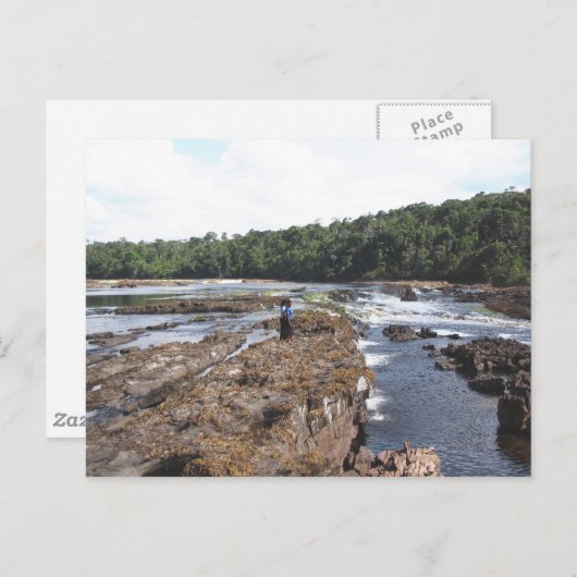 Twee inheemse meisjes in het landschap briefkaart (Voorkant / Achterkant)