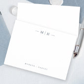 Twee Initiaal Monogram Elegant Koppel Stationery Notitiekaartje