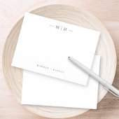 Twee Initiaal Monogram Elegant Koppel Stationery Notitiekaartje