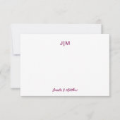 Twee Initiaal zwart-witpaar banketbakkerij Bedankkaart (Voorkant)