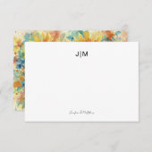 Twee Initiaal zwart-witpaar banketbakkerij Bedankkaart (Voorkant / Achterkant)