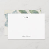 Twee Initiaal zwart-witpaar banketbakkerij Bedankkaart (Voorkant / Achterkant)