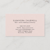 Twee Initialen Monogram Roos Gold Logo Blush Pink Visitekaartje (Achterkant)