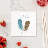 Twee Initialen van de vader die Napkin binden Servet (Insitu)