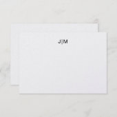 Twee initiële monogram zwarte koppel briefpapier D Bedankkaart (Voorkant / Achterkant)