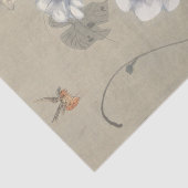 Twee insecten bij winde van Ohara Koson Tissuepapier (Detail)