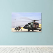 Twee Iraakse Mi-17 Hip Helikopters Canvas Afdruk (Insitu (Houten vloer))