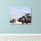 Twee Iraakse Mi-17 Hip Helikopters Canvas Afdruk (Insitu (Houten vloer))