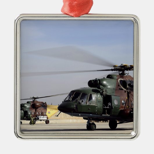Twee Iraakse Mi-17 Hip Helikopters Metalen Ornament (Voorkant)