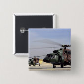 Twee Iraakse Mi-17 Hip Helikopters Vierkante Button 5,1 Cm (Voorkant /achterkant)
