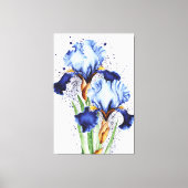 *~* Twee Iris Bloem Artsy Iris Schilderen AP84 Canvas Afdruk (Voorkant)
