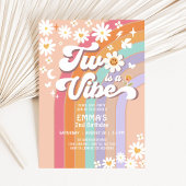Twee is een Vibe 2e Groovy Rainbow Verjaardag Kaart