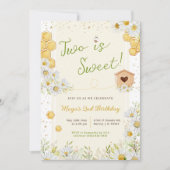 Twee is Sweet Bumblebee 2e verjaardag Kaart (Voorkant)