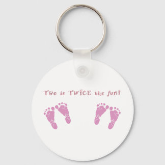Twee is twee keer zo leuk - twee meisjes sleutelhanger