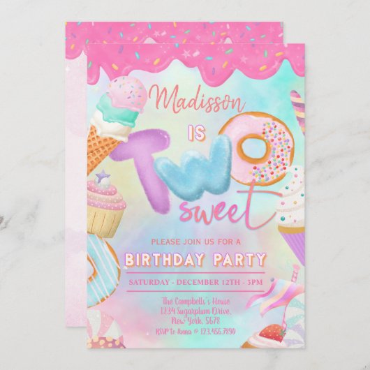 twee is zo zoet kaart (Voorkant / Achterkant)