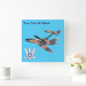 Twee Israëlische Super Mystères Vierkante Klok (Huis)