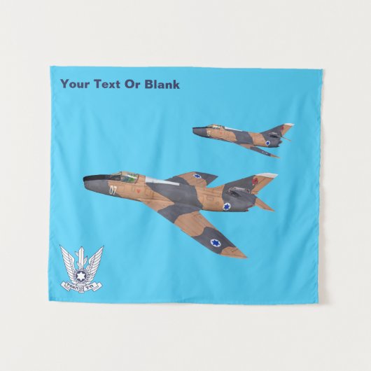 Twee Israëlische Super Mystères Wandkleed (Voorkant (horizontaal))