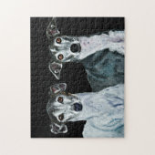 Twee Italiaanse greyhounds schilderen Legpuzzel (Verticaal)