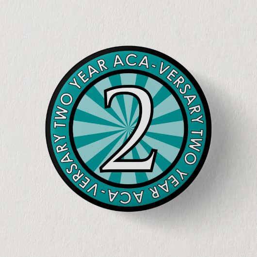 Twee jaar aa-Versary Collectible Pin Ronde Button 3,2 Cm (Voorkant)