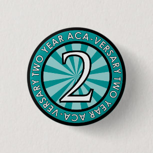 Twee jaar aa-Versary Collectible Pin Ronde Button 3,2 Cm