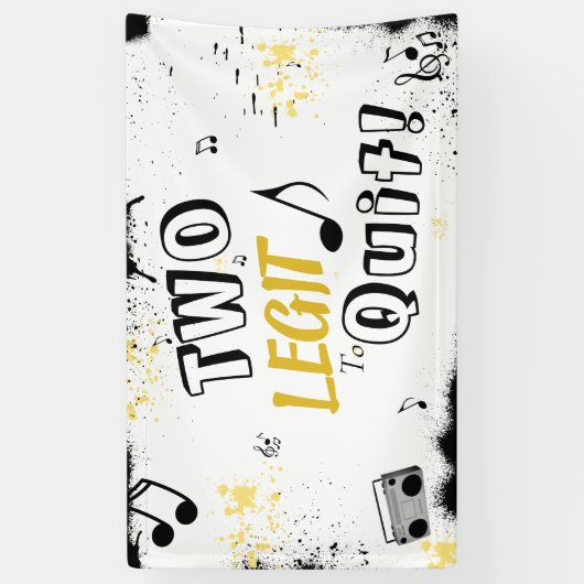 TWEE JAAR BESTAAN TWO LEGIT TO QUIT  SPANDOEK (Verticaal)