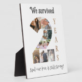 Twee jaar bruiloft Jubileum Fotoplaat (Zijkant)