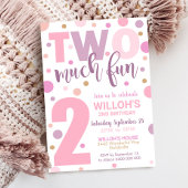 Twee jaar feest op de dag van de tweede verjaardag kaart