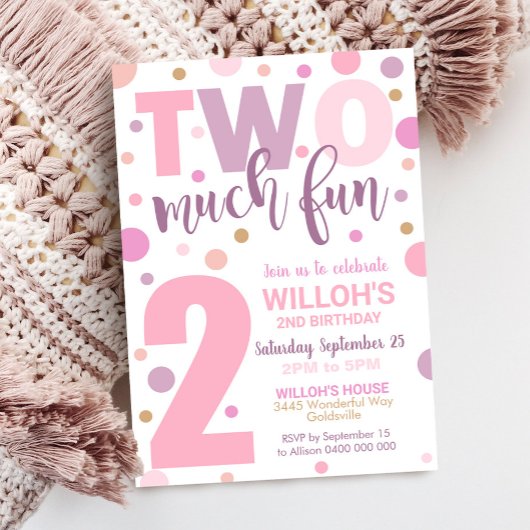 Twee jaar feest op de dag van de tweede verjaardag kaart