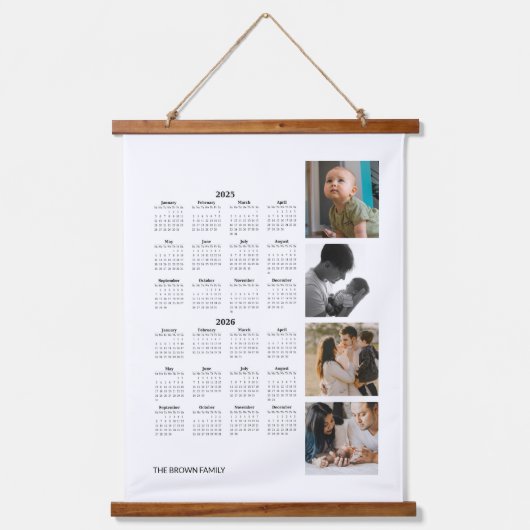 Twee jaar fotokalender 2025-2026 hangend wandkleed (Voorkant)