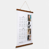 Twee jaar fotokalender 2025-2026 hangend wandkleed (Gebogen)