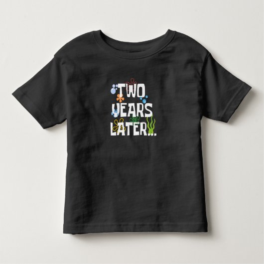 Twee jaar later, grappig 2de verjaardagsfeestje kinder shirts (Voorkant)