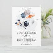 Twee jaar na de geboorte van de Moon Astronaut Spa Kaart (Staand voorkant)