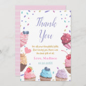 Twee jaar na de geboorte van het Snoep Bedankkaart (Voorkant / Achterkant)