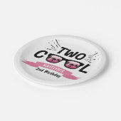 Twee jaar na de geboorte van twee meisjes papieren bordje (Gekanteld)