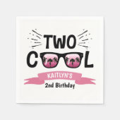 Twee jaar na de geboorte van twee meisjes servet (Voorkant)