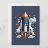 Twee jaar na de tweede verjaardag van de raketschi kaart (Achterkant)