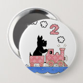 twee jaar oud meisje, Button rond de geboorte (Voorkant /achterkant)