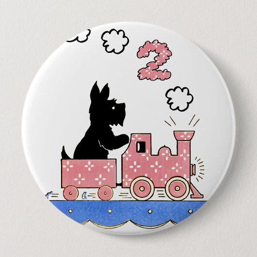 twee jaar oud meisje, Button rond de geboorte (Voorkant)