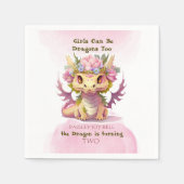 Twee jaar oud meisje draak servet (Voorkant)