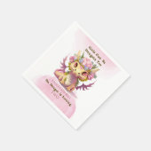 Twee jaar oud meisje draak servet (Hoek)