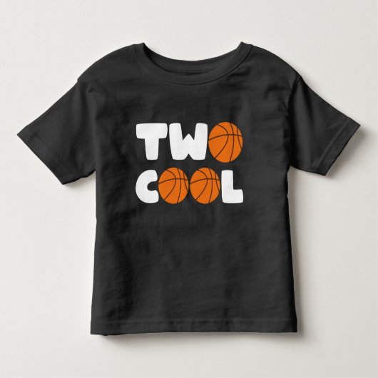 Twee jaar oud: twee jaar oud: Basketball Thema 2 j Kinder Shirts (Voorkant)