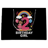 Twee jaar oud verjaardagsmeisje Schattige 2e verja Groot Cadeauzakje (Voorkant)